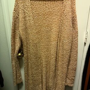 Lucy Ave Women's Duster Sweater in Tan